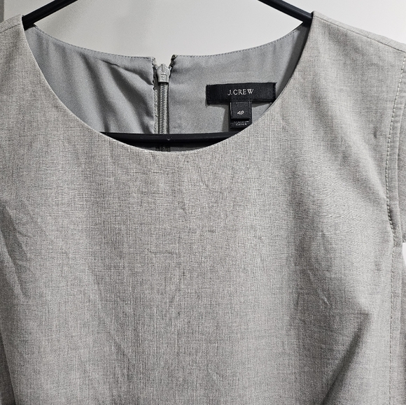 J.Crew NWT Resume Sheath in Heather Dust Taupe Italian Stretch Wool Dress - Picture 4 of 5